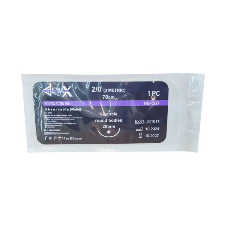 SUTURA VICRYL 2-0  SH AGUJA CURVA NO CORTANTE REF-317 (DEVAX)