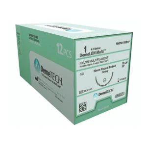 SUTURA NYLON MONOFILAMENTO 4-0 AGUJA CURVA CORTANTE INCOLORO REF DT-662 X 1 UNI