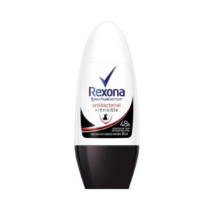 DESODORANTE ROLL-ON REXONA PARA DAMA 50ML (ANTIBACTERIAL+INVISIBLE)