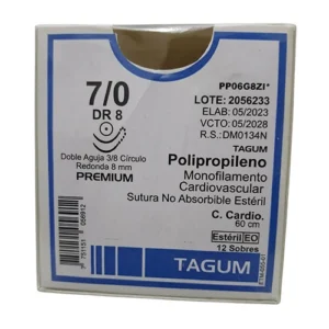 SUTURA PROLENE 7-0 DOBLE AGUJA NO CORTANTE (TAGUM)(MMQ)