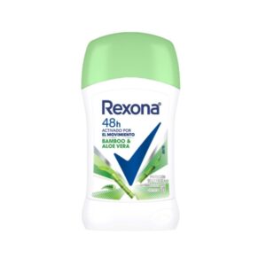 DESODORANTE EN BARRA DAMA 50G BAMBOO Y ALOE VERA (REXONA)