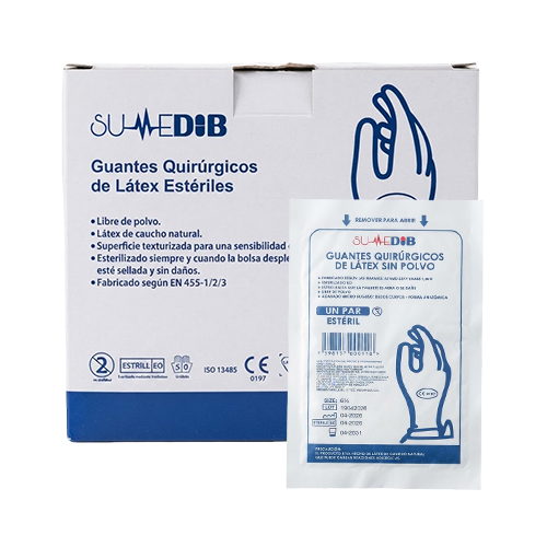 GUANTES QUIRURGICOS 6.5 LIBRE DE POLVO (SUMEDIB)
