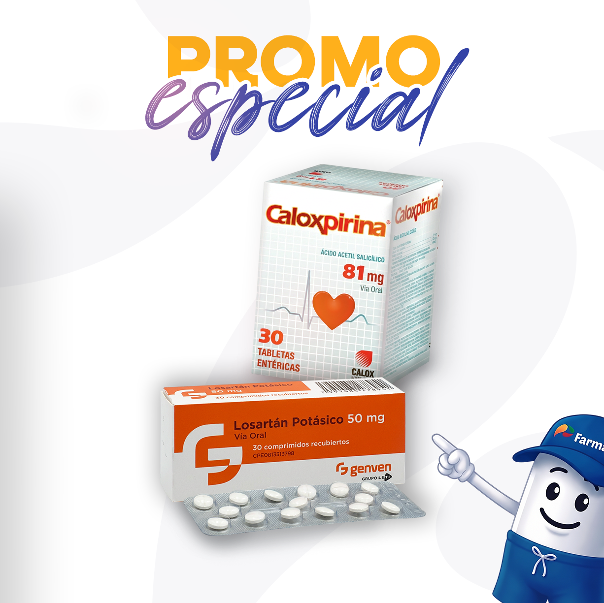 PROMO TENSION (CALOXPIRINA 81  x  30 + LOSARTAN POT 50 x 30 GENVEN)