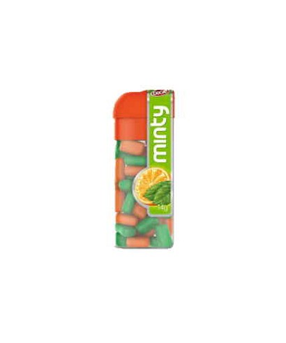 CARAMELOS MINTY MINI TAC MENTA- NARANJA 14G (DOCILE)