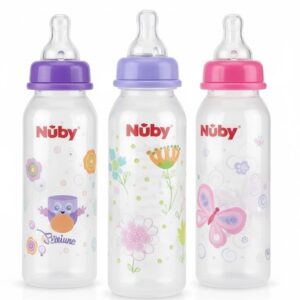 BIBERON DE CUELLO ESTANDAR NUBY 3M+ 8OZ/240ML (1158)