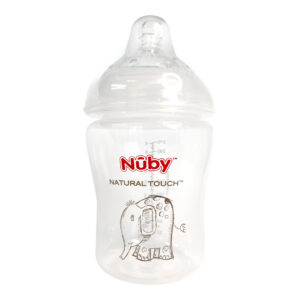 BIBERON DE CUELLO ANCHO FLUJO MEDIO NUBY 3M+ 9OZ/270ML (1198CSM)