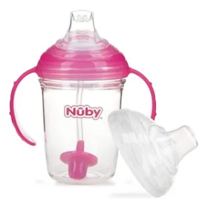 VASO TIPO TERMO CON TAPA Y PITILLO X 12 OZ / 360 ML (WD05X) (NUBY)