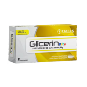 GLICERIN BABY X 6 SUPOSITORIOS GLICERINA 0,86G (0-2 AÑOS) (TIARES) (TABLETAS)