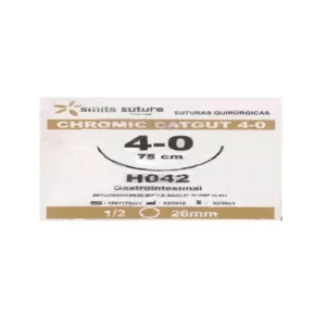 SUTURA CROMICO 4-0 AGUJA CURVA NO CORTANTE (SMITS)(MMQ)