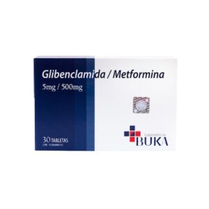 GLIBENCLAMIDA-METFORMINA 5/500MG X 30 TAB (BUKA) (TABLETAS)