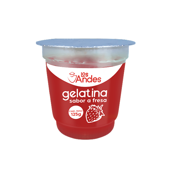 GELATINA SABOR FRESA 125G (LOS ANDES)