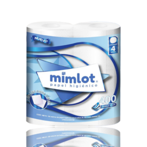 PAPEL HIGIENICO 400 HOJAS X 4 ROLLOS (MIMLOT)