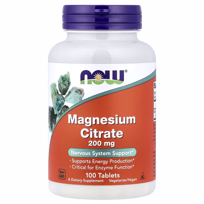 CITRATO DE MAGNESIO 200MG X 100 TAB (NOW)