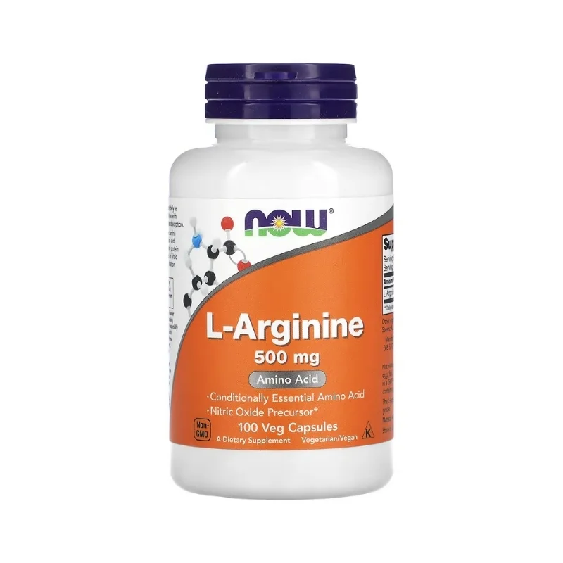 L-ARGININE 500MG AMINO ACID X100VEG CAP(NOW)(MISCELANEOS)