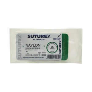 SUTURA NYLON 3-0 AGUJA RECTA CORTANTE REF 627 (VIPSALUD)