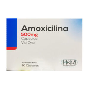AMOXICILINA 500MG X 10 CAP (H&M)(TABLETAS)
