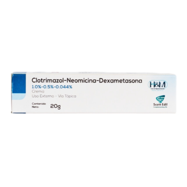 CLOTRIMAZOL-NEOMICINA-DEXAMETASONA 1%-O,5%-0,044% CREMA 20 G (H&M)