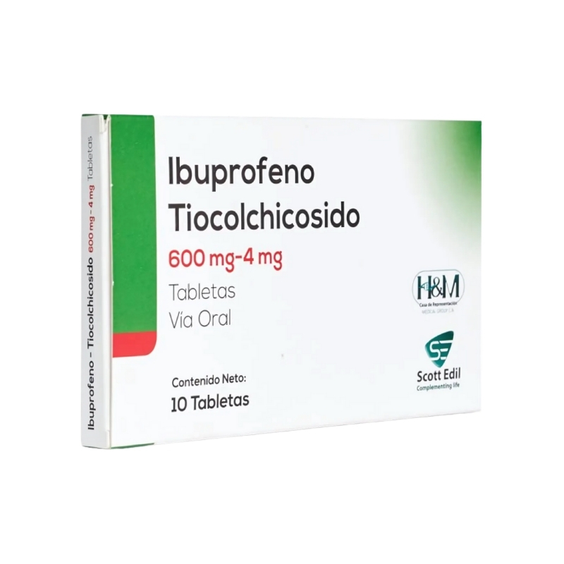 IBUPROFENO 600 MG - TIOCOLCHICOSIDO 4 MG X 10 TAB (H&M)