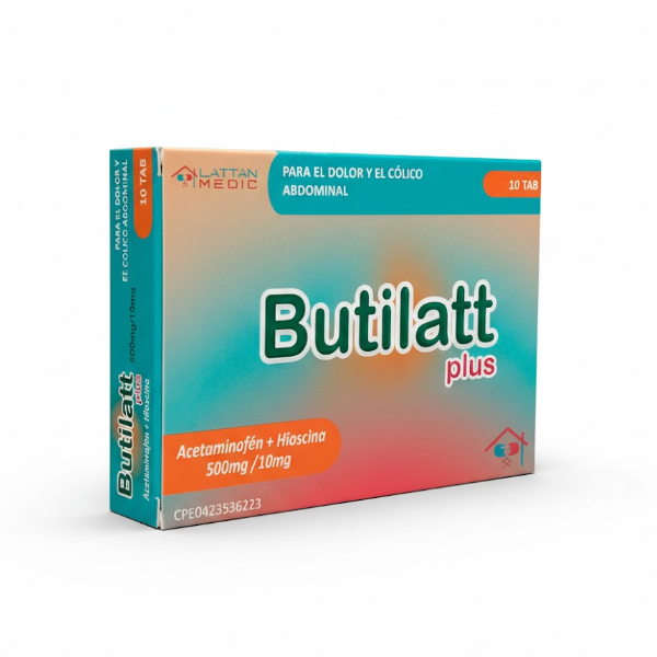 BUTILATT PLUS 500MG/10MG X 10 TAB (ACETAMINOFEN + HIOSCINA) (LATTAN MEDIC)