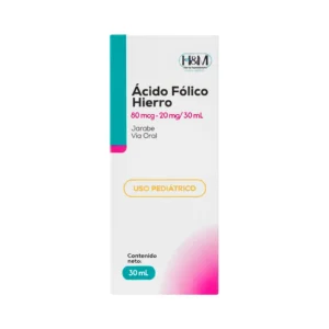 ACIDO FOLICO -HIERRO 80MCG-20MG/ML GOTAS PED X 30 ML (H&M)