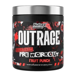 PRE-ENTRENO OUTRAGE FRUIT PUNCH 209.64G X 30 SERV (NUTREX- RESEARCH)