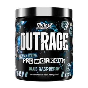 PRE-ENTRENO OUTRAGE BLUE RASPBERRY 198G X 30 SERV (NUTREX- RESEARCH)