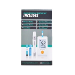 KIT BLOOD GLUCOSE MONITOR GLUCOMETRO (FLEXMED)