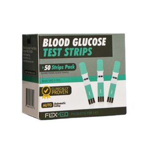 TIRAS REACTIVAS BLOOD GLUCOSE TEST STRIPS X 50 (FLEXMED)