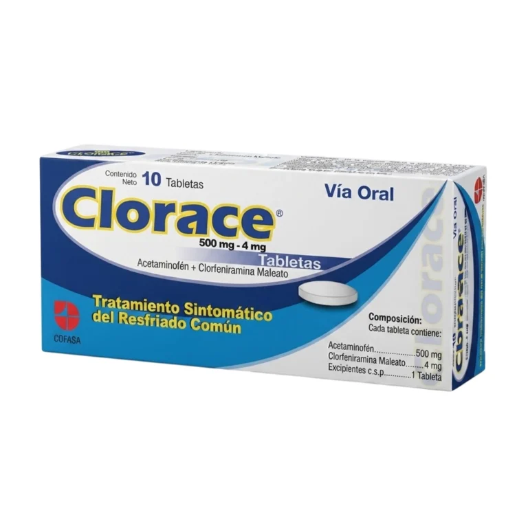 CLORACE 500MG/4MG X 4 TAB (ACETAMINOFEN+CLORFENIRAMINA)(TABLETAS)(COFASA)