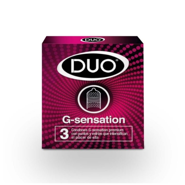 PRESERVATIVOS DUO G SENSACION X 3 UNI