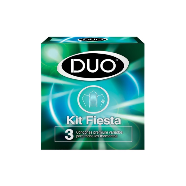PRESERVATIVOS DUO KIT DE FIESTA X 3 UNI