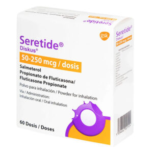 SERETIDE DISKUS 50/250MCG 60 DOSIS (SAMETEROL/FLUTICASONA)