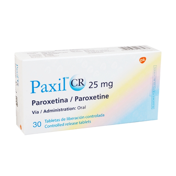 PAXIL CR 25MG X 30 TAB L.C (PAROXETINA) (GSK)