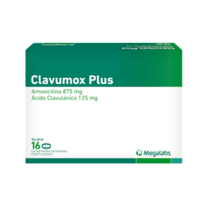 CLAVUMOX PLUS 875MG-125MG X 16 COM (AMOXICILINA +ACIDO CLAVULANICO)(MEGALABS)