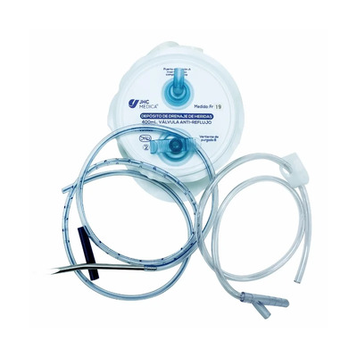 DEPOSITO DE DRENAJE DE HERIDAS 19FR - 1/4 400 ML VALVULA ANTI REFLUJO (VITALVE)