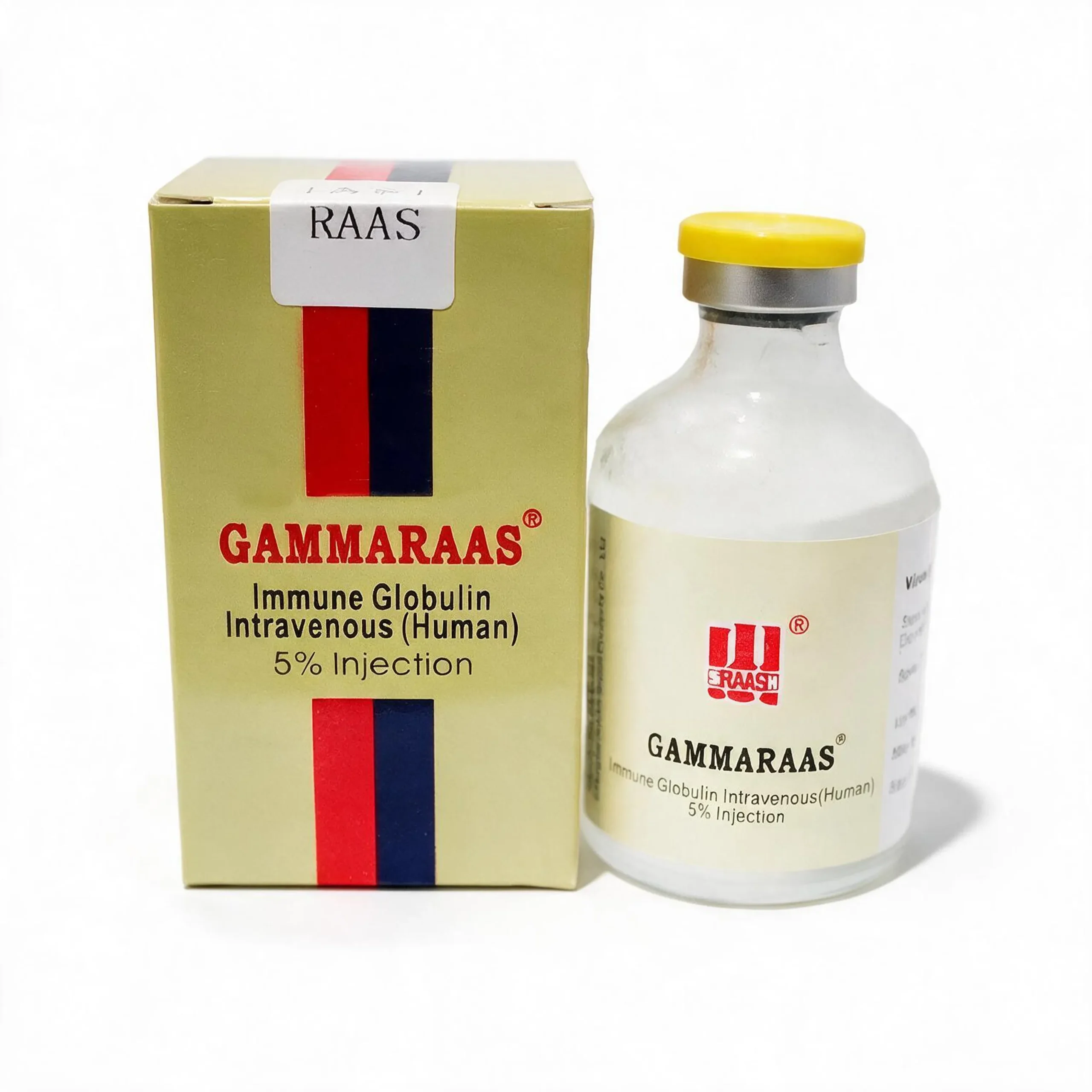GAMMARAAS 5% INMUNOGLOBULINA HUMANA 100ML (SHAAS)(AMPOLLAS)