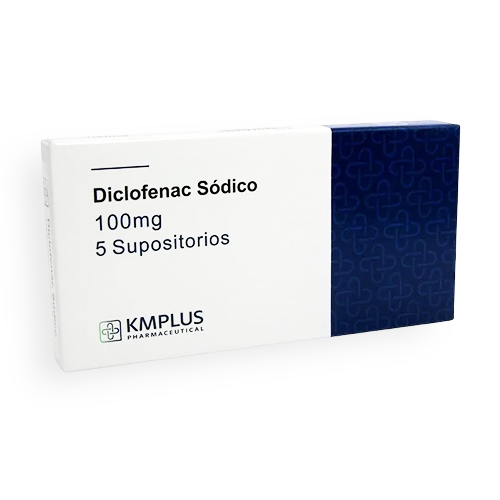 DICLOFENAC SODICO 100MG X 5 SUPOSITORIOS ADULT (KMPLUS)