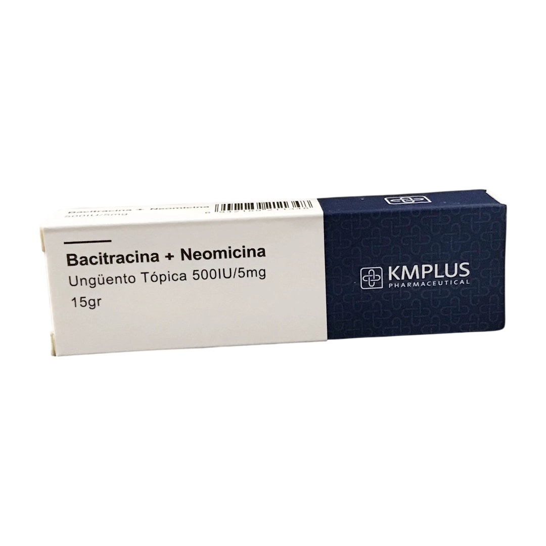 BACITRACINA+NEOMICINA 500IU UNGUENTO 15GR (KMPLUS) (CREMAS)