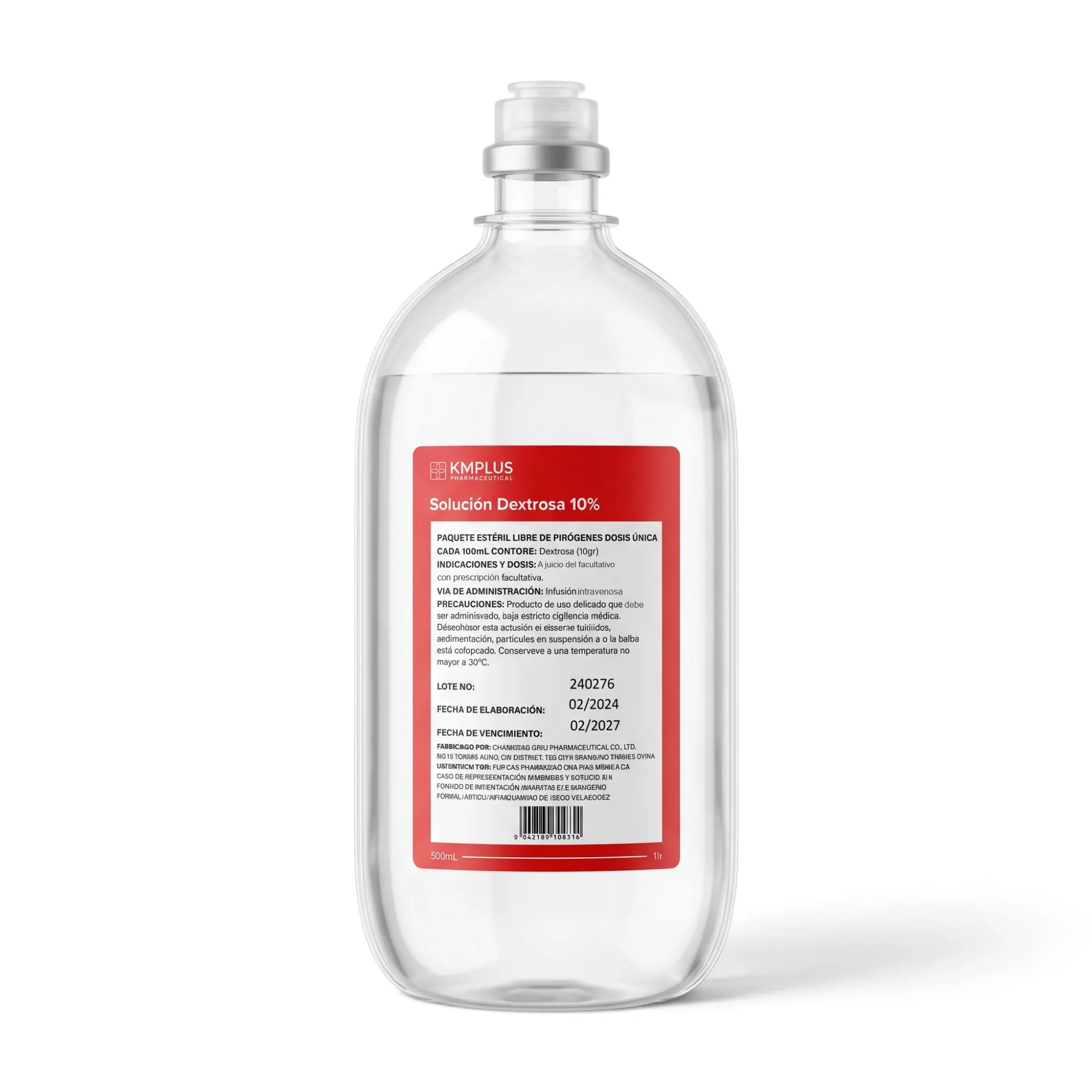 SOLUCION DEXTROSA 10% 500ML (KMPLUS)