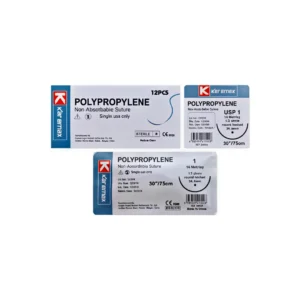 SUTURA PROLENE 1  AGUJA CURVA NO CORTANTE (REF-8425H)(KAREMAX)