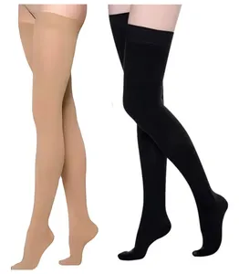 MEDIAS DE COMPRESION 23MMHG-32MMHG AL MUSLO NEGRA TALLA L PUNTA CERRADA(INSUAMED