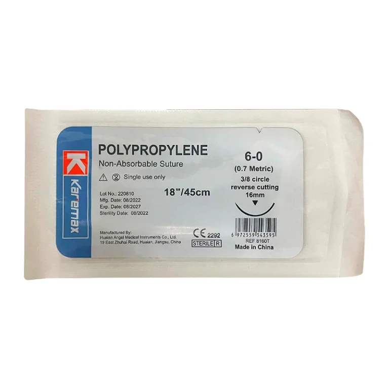 SUTURA PROLENE 6-0 AGUJA CURVA CORTANTE(REF-8160T) (KAREMAX) (MMQ)