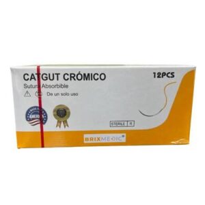 SUTURA CROMICO 1 AGUJA CURVA NO CORTANTE 813T (BRIXMEDIC)