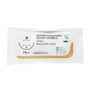 SUTURA CROMICO 0 AGUJA CURVA NO CORTANTE REF G124T (BRIXMEDIC)