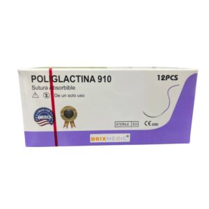 SUTURA VICRYL 1-0 AGUJA CURVA NO CORTANTE 35MM 910 REF 341 (BRIXMEDIC)