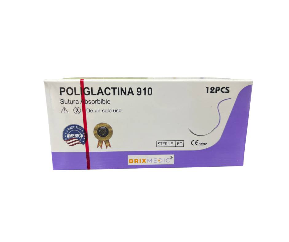 SUTURA VICRYL 1-0 AGUJA CURVA NO CORTANTE 35MM 910 REF 341 (BRIXMEDIC)