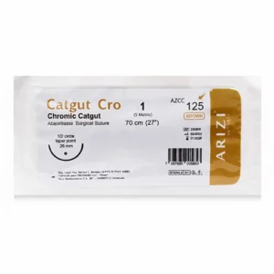 SUTURA CROMICO 1 CT AGUJA CURVA NO CORTANTE  REF 915 (KAREMAX)