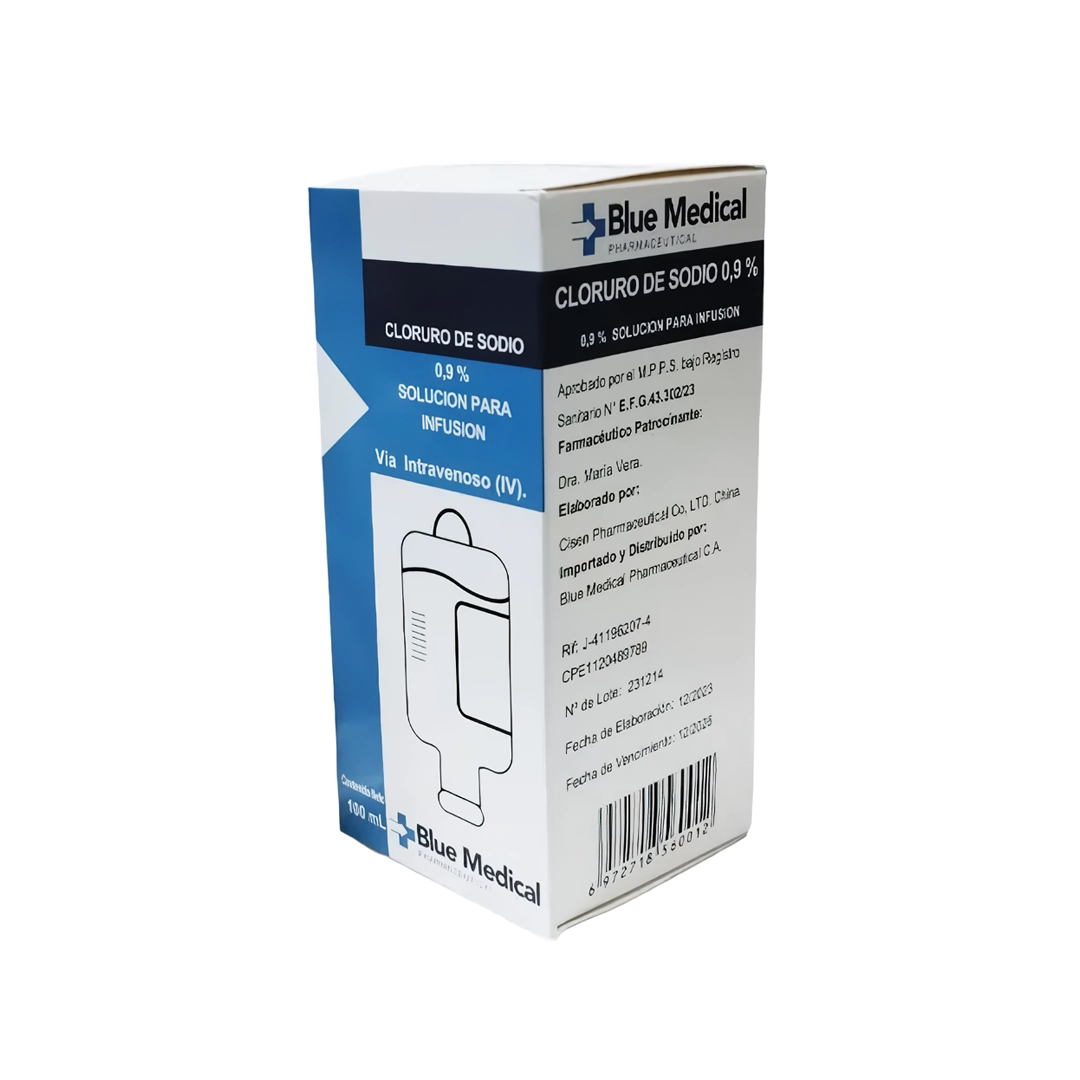 SOLUCION FISIOLOGICA 0.9% 100ML (BLUE MEDICAL)(AMPOLLAS)