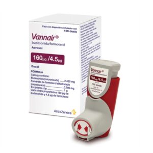 VANNAIR 160MCG/4.5MCG X 120 DOSIS INHALADOR (BUDESONIDA/FORMOTEROL)(ASTRAZENECA)