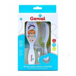 SET DE CEPILLO PEINE Y CORTA-UÑAS PARA BEBE (GENIAL)